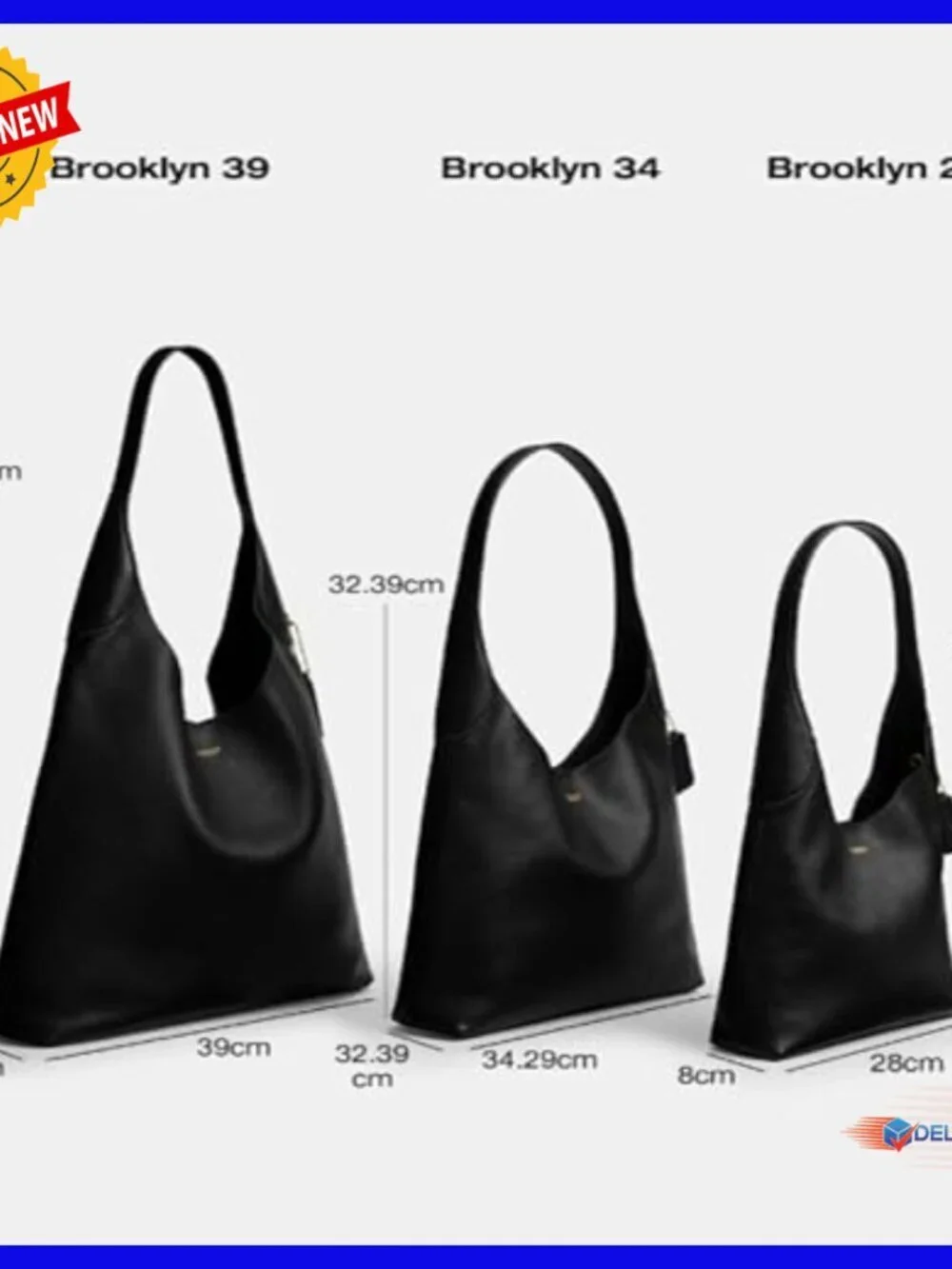 Luxury Leather Hobo Shoulder Bag Fits 15